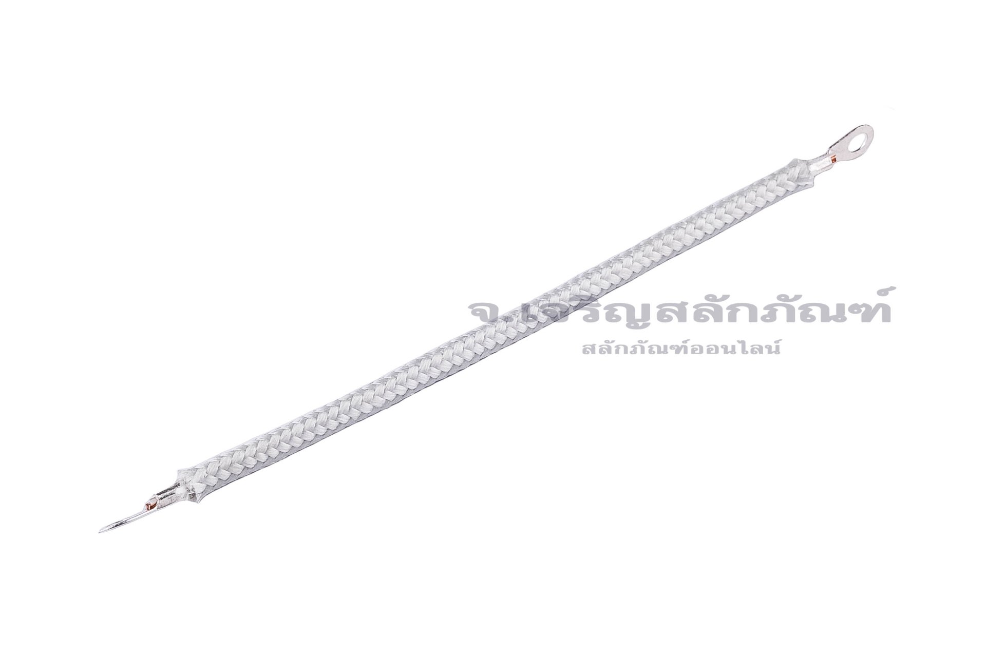 [E] สายกราวด์ สายถัก ทองแดงปราศจากออกซิเจน ครอบสายทนความร้อน 500 องศา ขนาด 0.75 sq.mm ยาว 100 mm
